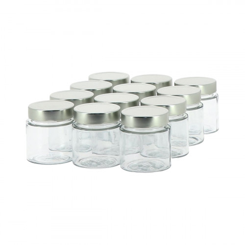 12 pots verre 400g Modernes avec couvercles TO 70 Deep