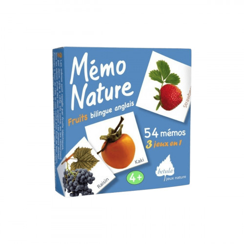 Mémo nature fruits bilingue anglais