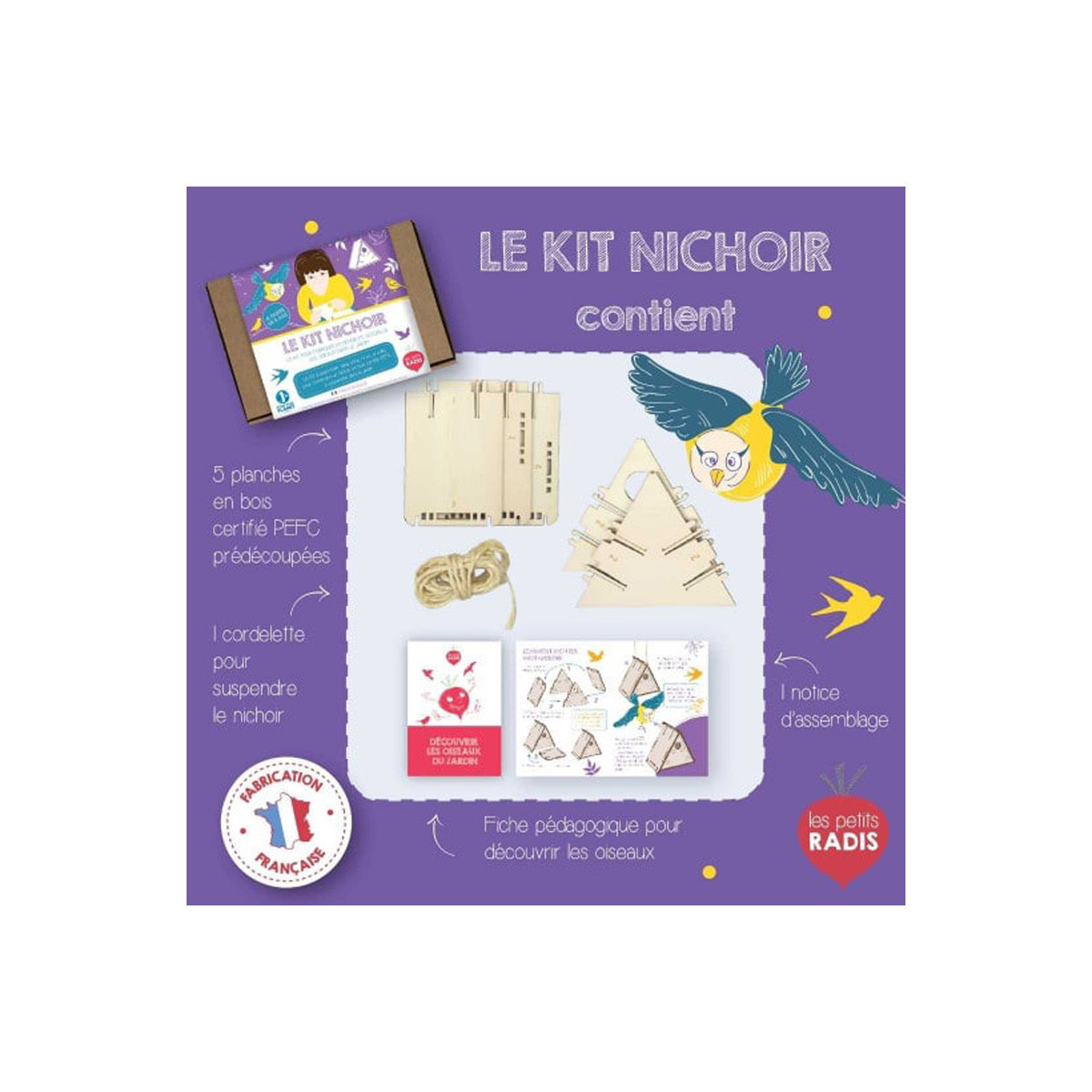 Kit de fabrication de nichoir pour oiseaux - Les Petits Radis