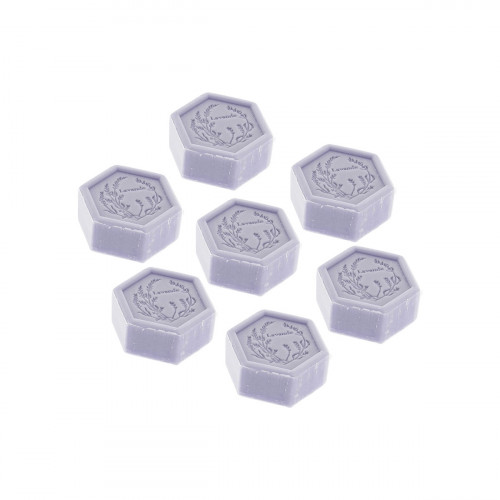 Lot de 7 savons végétaux 25g lavande hexagonaux