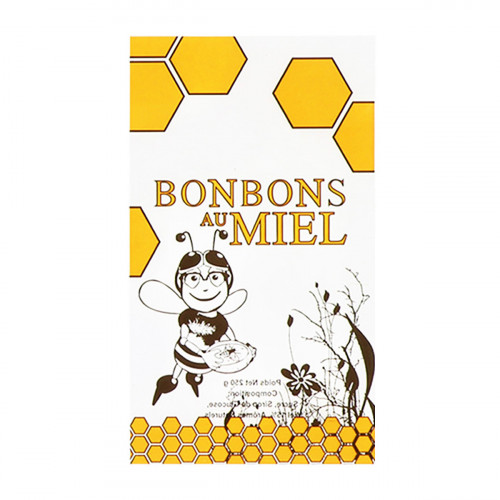 Carton de 5000 sachets imprimés Bonbons au miel 500g