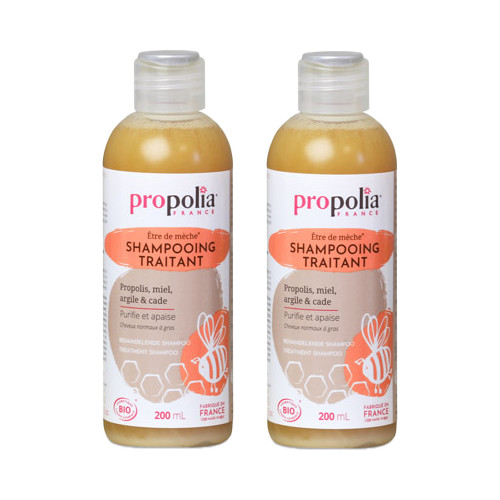 Duo Shampoing traitant BIO : Propolis, Miel, Argile & Cade